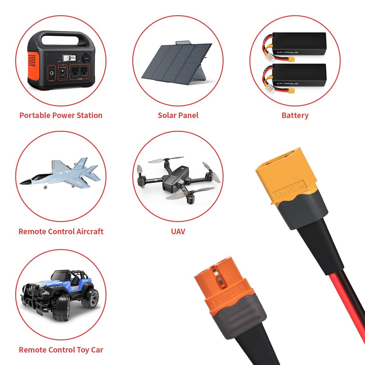 ELFCULB XT60i to XT60 Cable 2FT 10AWG