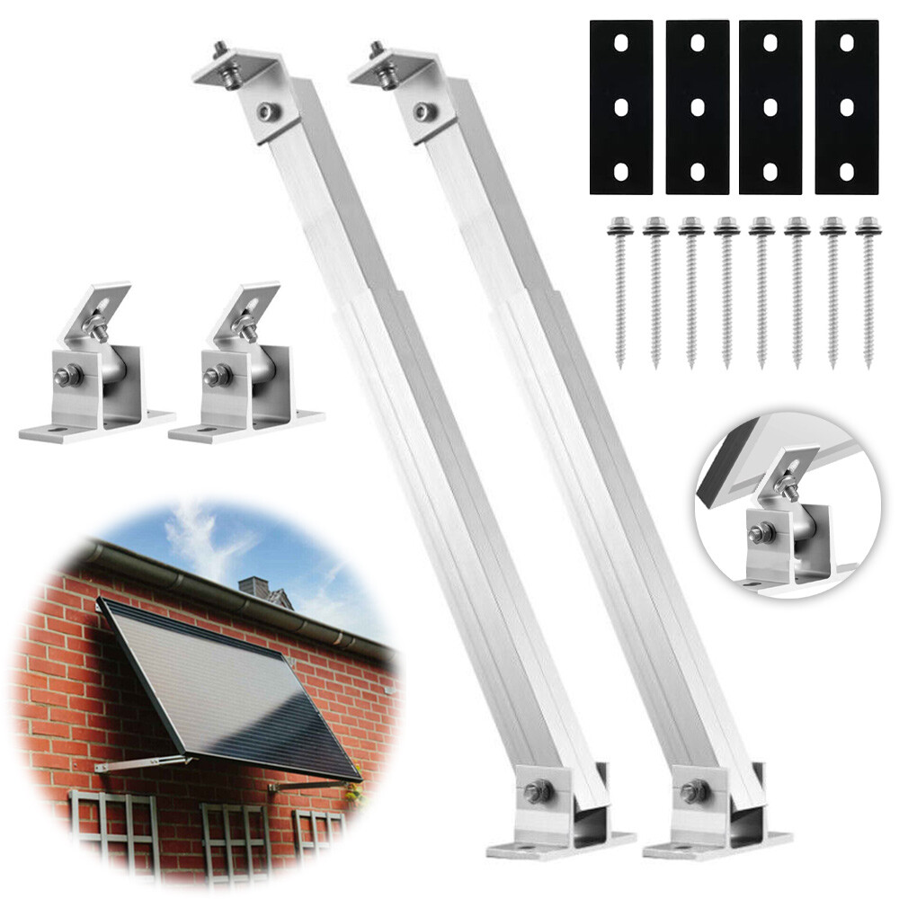 Adjustable Solar Panel Mount Brackets Foldable Tilt RV Boat Roof Wall Mounting