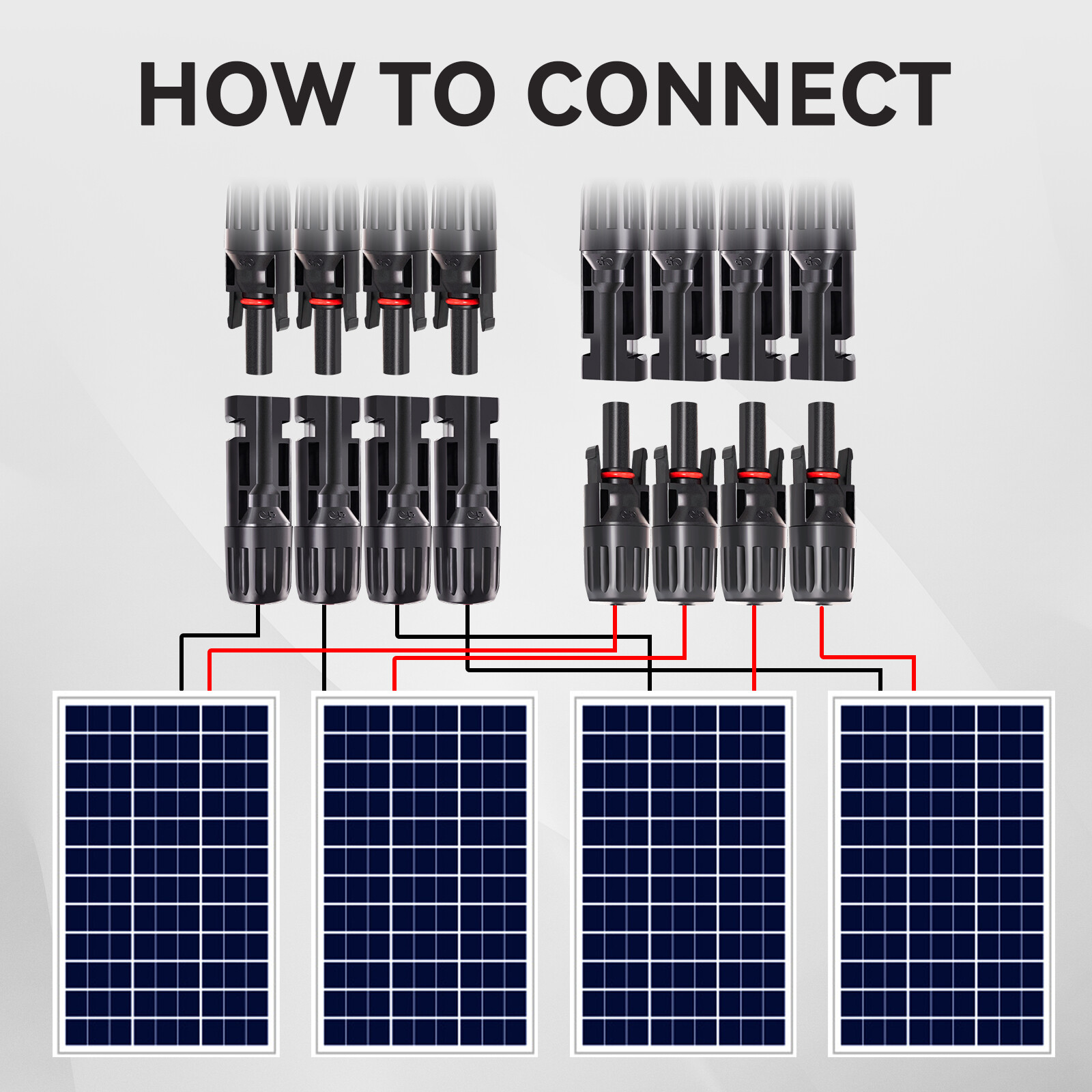 Solar Connectors Y Branch Parallel Adapter Splitter Solar Cable Wire Plug Tool