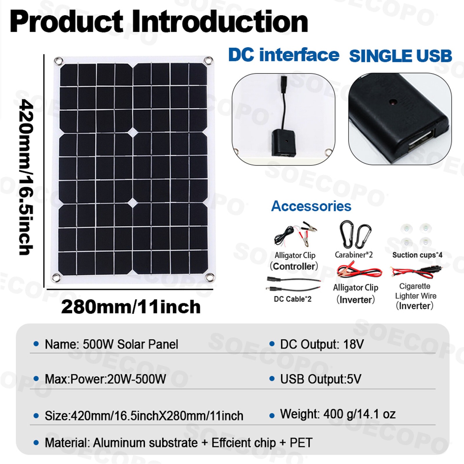 8000w 110v Solar Full Kit Inverter 300W Solar Panel Home 100A Controller SystdB