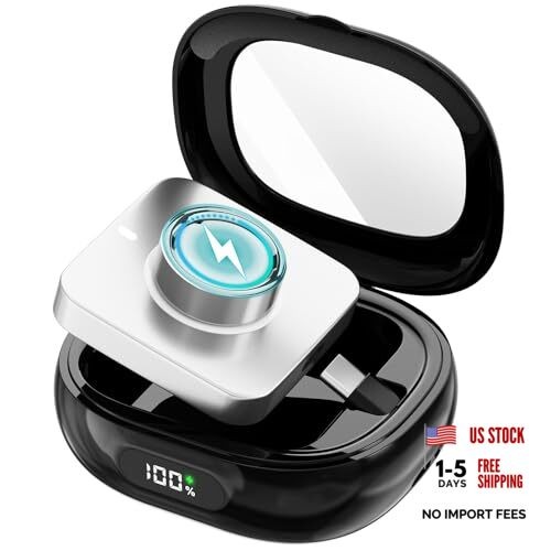 Oura Ring Gen 4 & 3 Charger Charging Case – 2000mAh Portable Travel Case – Black