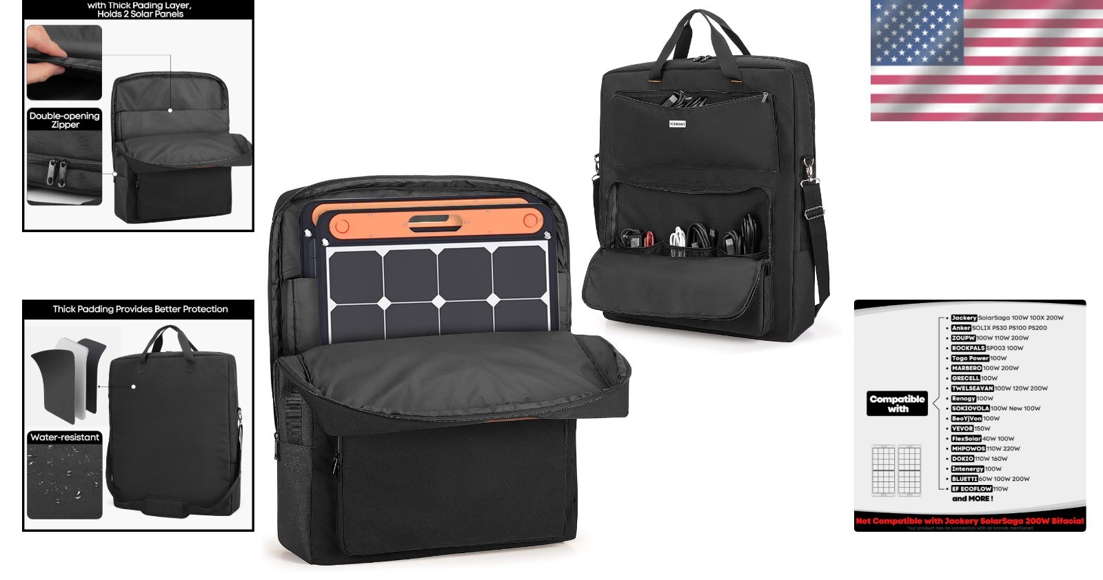 Solar Panel Storage Bag for Jackery SolarSaga 100W