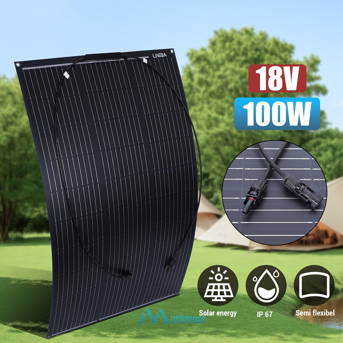100W 200W 400W Watt Mono 18V Solar Panel Kit with Controller fr Home RV Off Grid