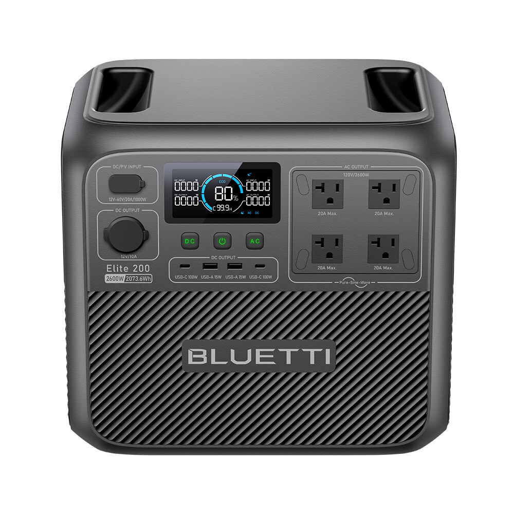 BLUETTI Elite200V2 2073.6Wh Portable Power Station+Optional Solar Panel Off-grid