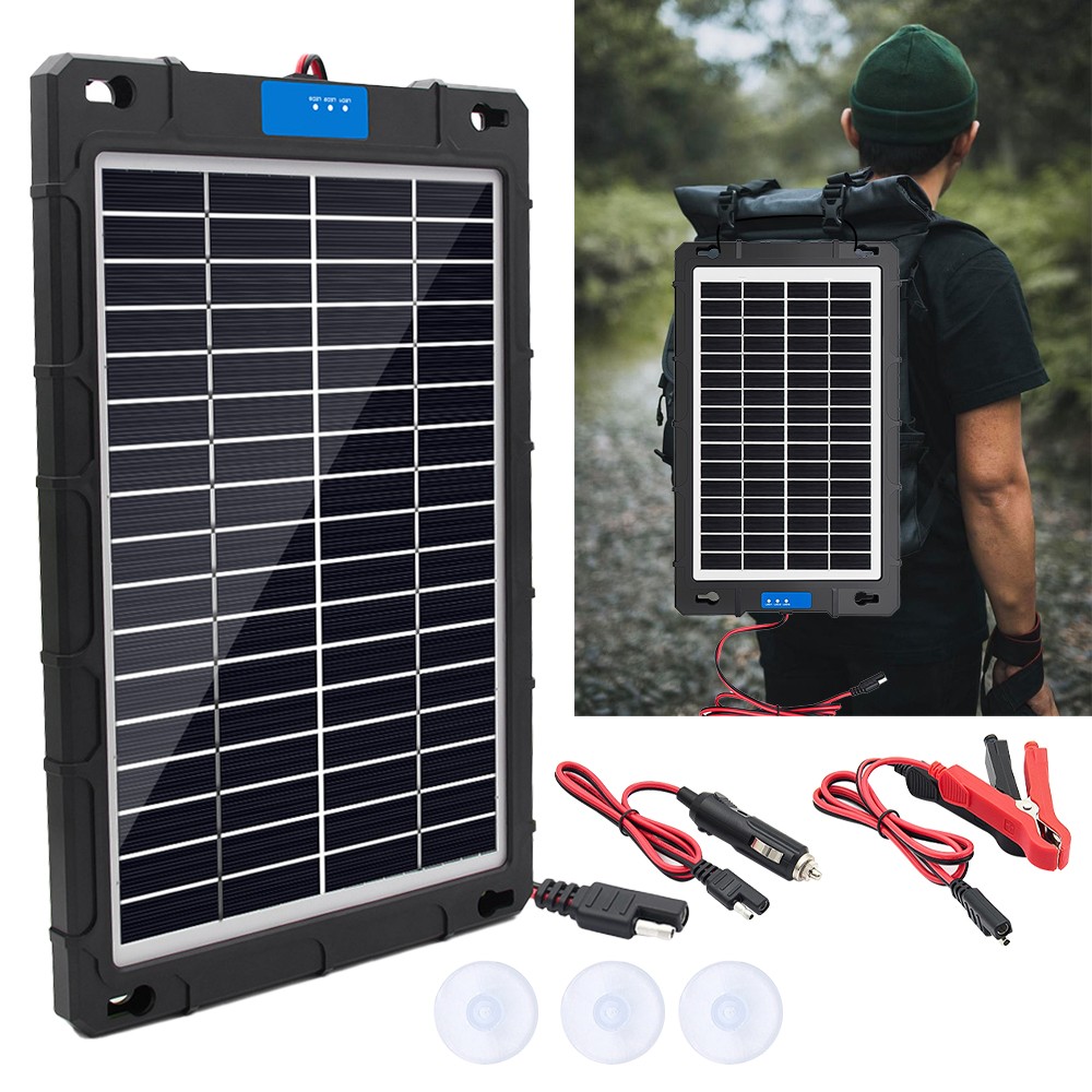 20W Portable Solar Panel Car Battery Trickle Charger 18V Solar Battery Charger