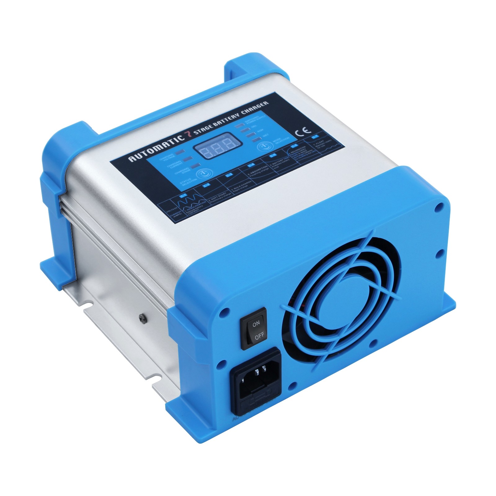20A 12V Intelligent Automatic Multi-stage Mains Battery Charger with LCD display