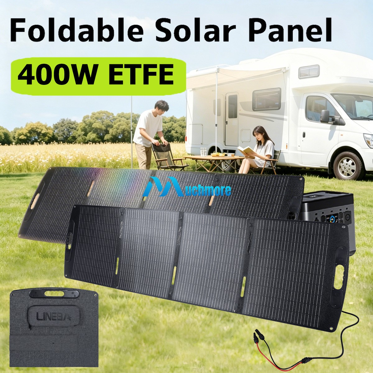 400W Solar Panel Blanket Portable Solar Suitcase Foldable Solar Panel Outdoor