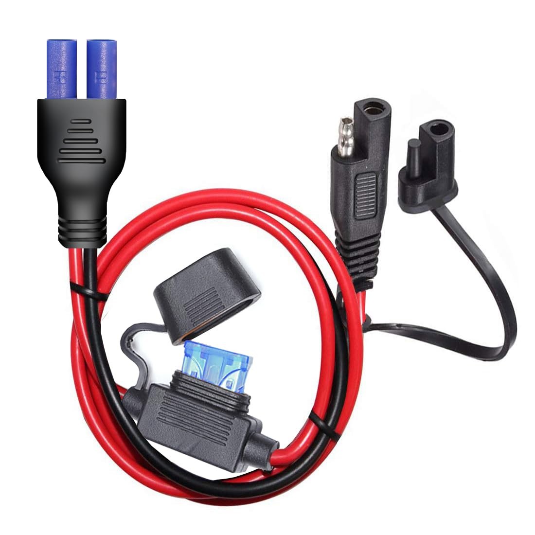 10AWG SAE to EC5 Connector Extension Cable,with 15A Protection Fuse for Safety,S