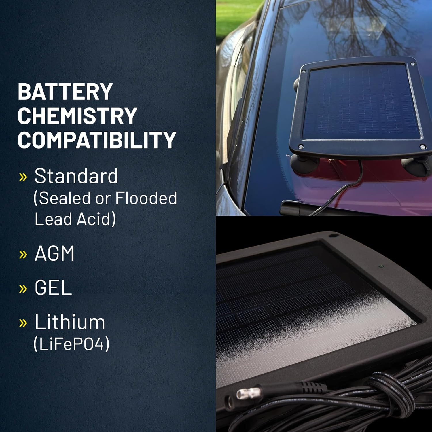 5 Watt Solar Panel 12V Battery Charger with Charge Controller – IP67 Weatherproo