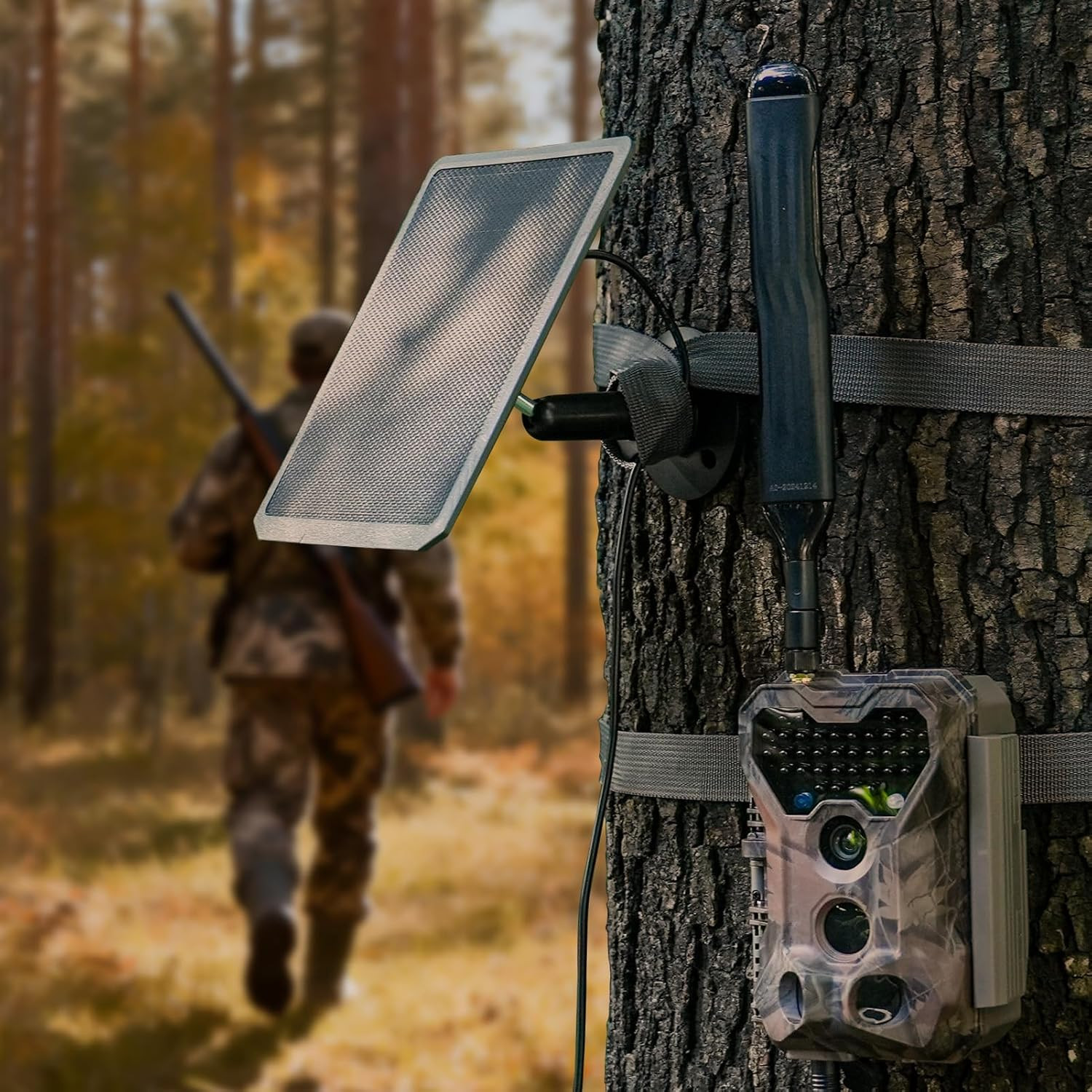 SP350 Solar Panel for Trail Camera, 12V/1A, 9/1.3A, 6V/2A, 5.5X2.1 DC Plug, 13-F