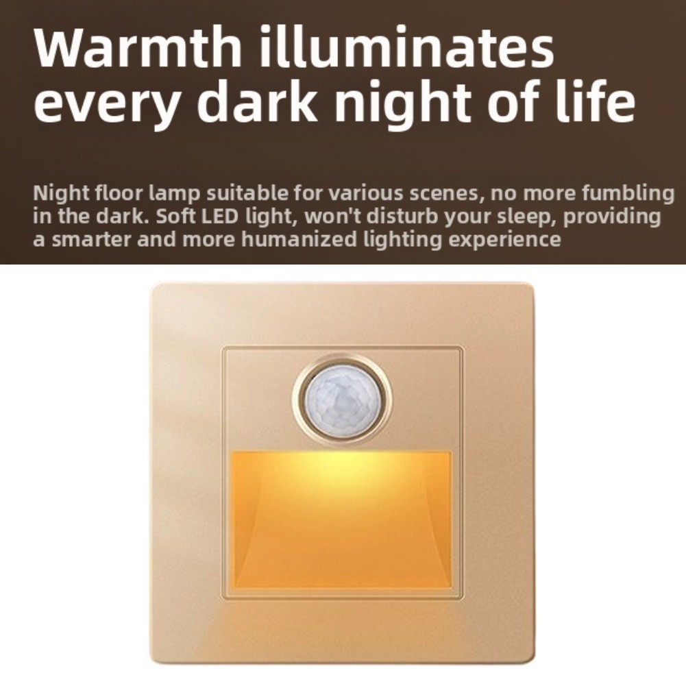 Indoor Motion Sensor LED Stair Light Recessed Wall Light for Safe Stair Use