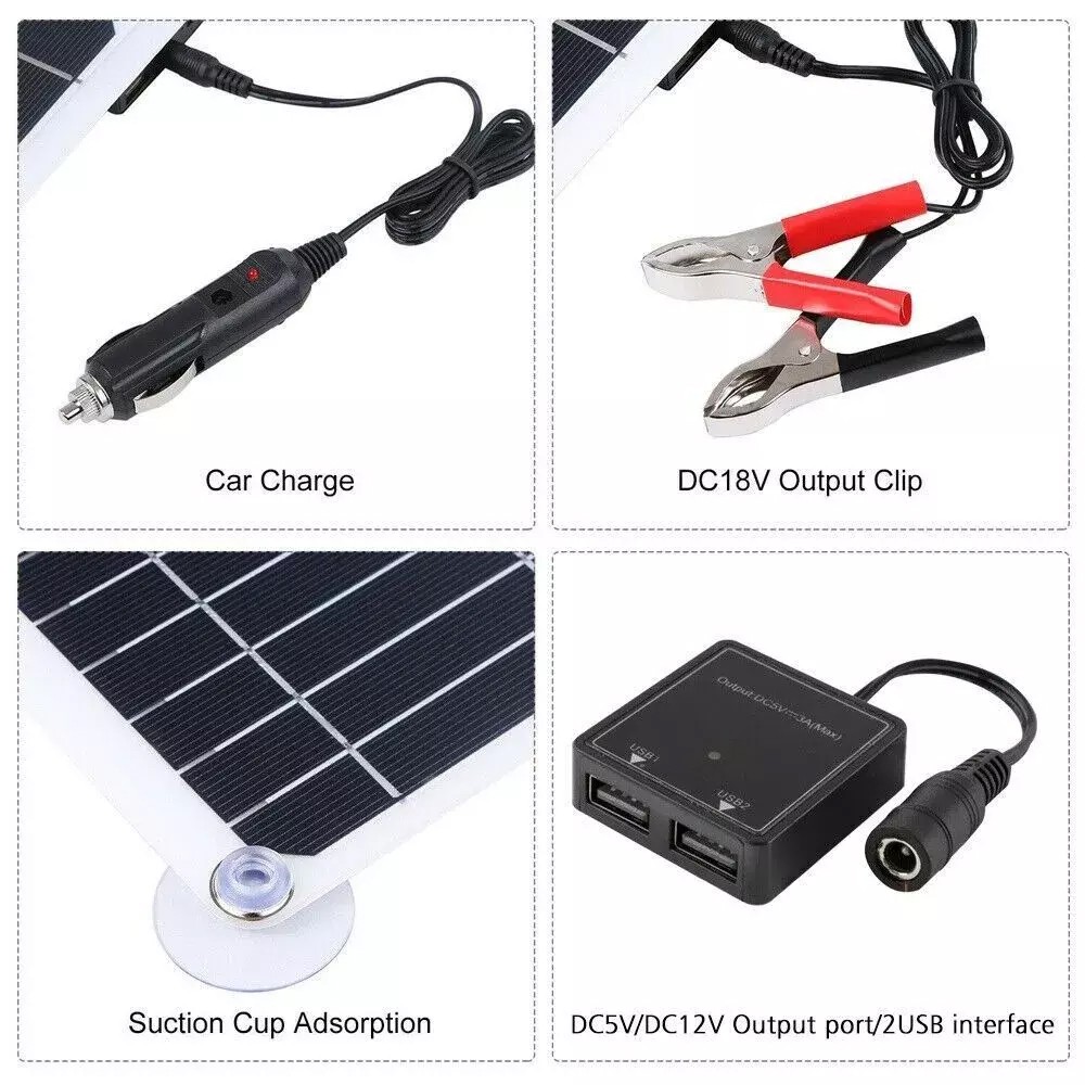 200 Watts Solar Panel Kit 12V 100A Battery Charger with Controller Caravan Boat