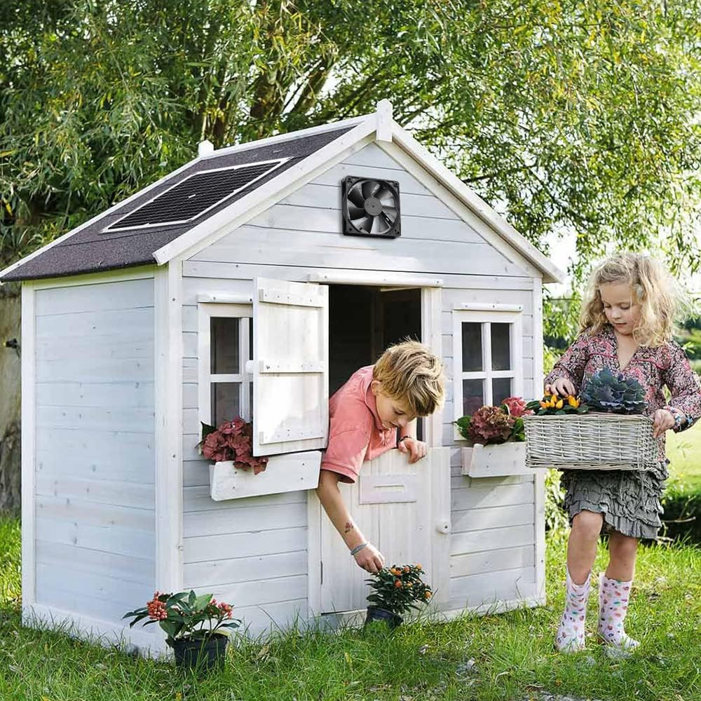 Solar Exhaust Fan Kit 12w IP65 Vent for Chicken Coop Shed Greenhouse Pet House