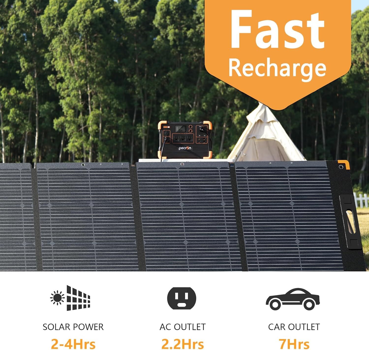 Refurbished Pecron Power Station E600LFP 614Wh 1200W Solar Generator Back-up