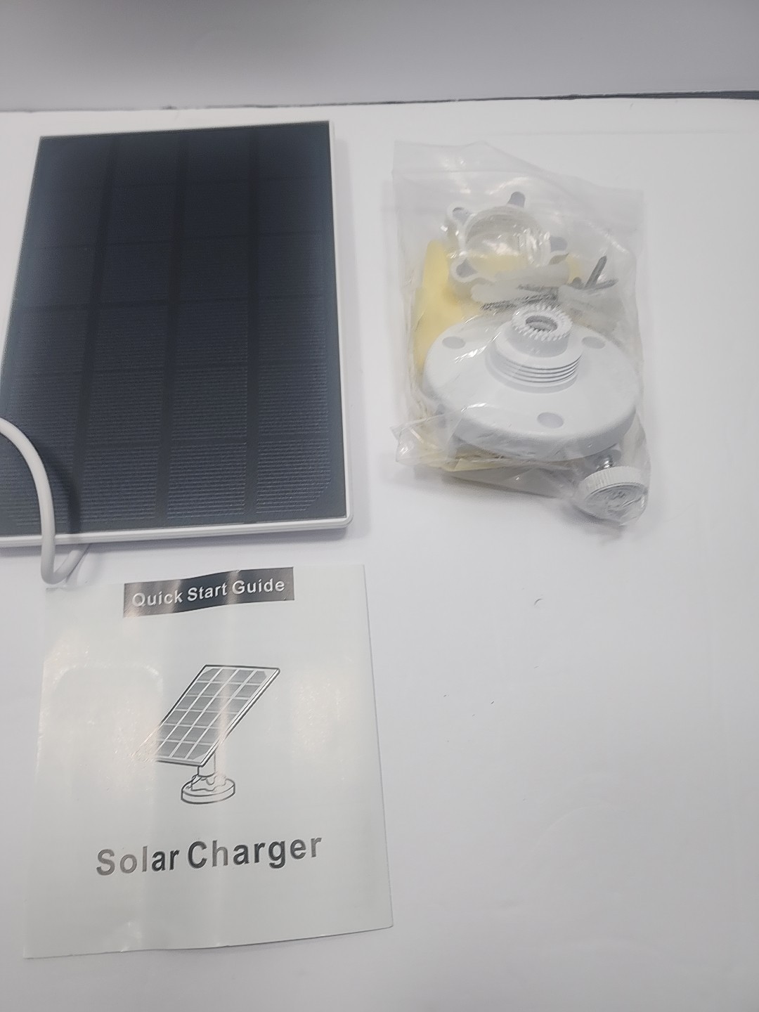 NETVUE 3W Solar Panel, Type-C Charger, Waterproof, Lite White,