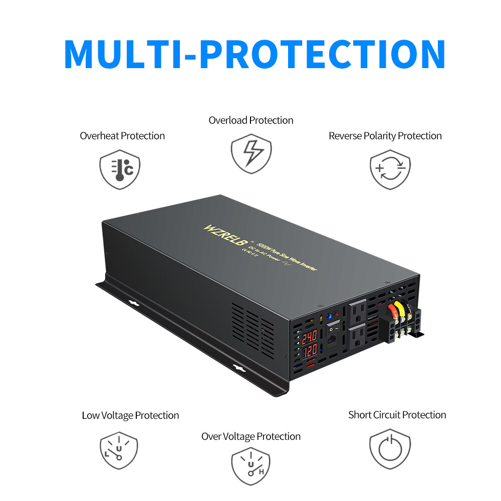 5000w 36V Pure Sine Wave Inverter 110V 120V Solar Power Home Remote Switch Moto