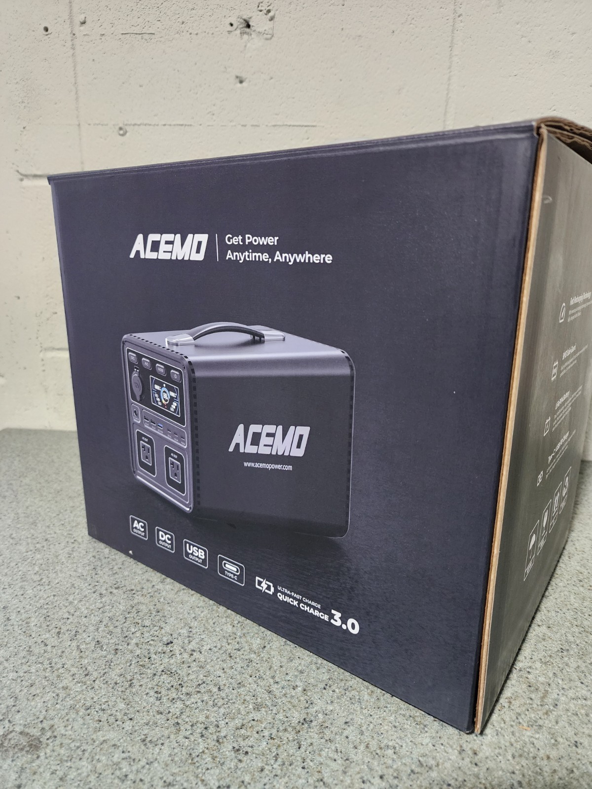 ACEMO Power Station P7 666Wh LiFePO4 with 2×700W AC Outputs & 360W