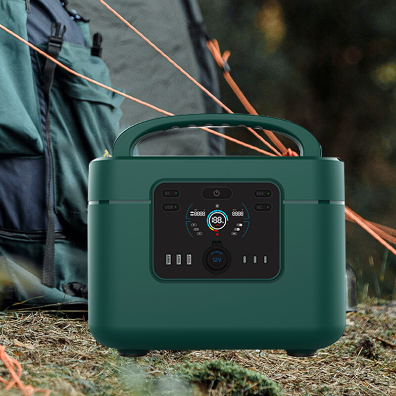 Portable Outdoor Power Bank 1200w Sine Wave Support Solar Charging