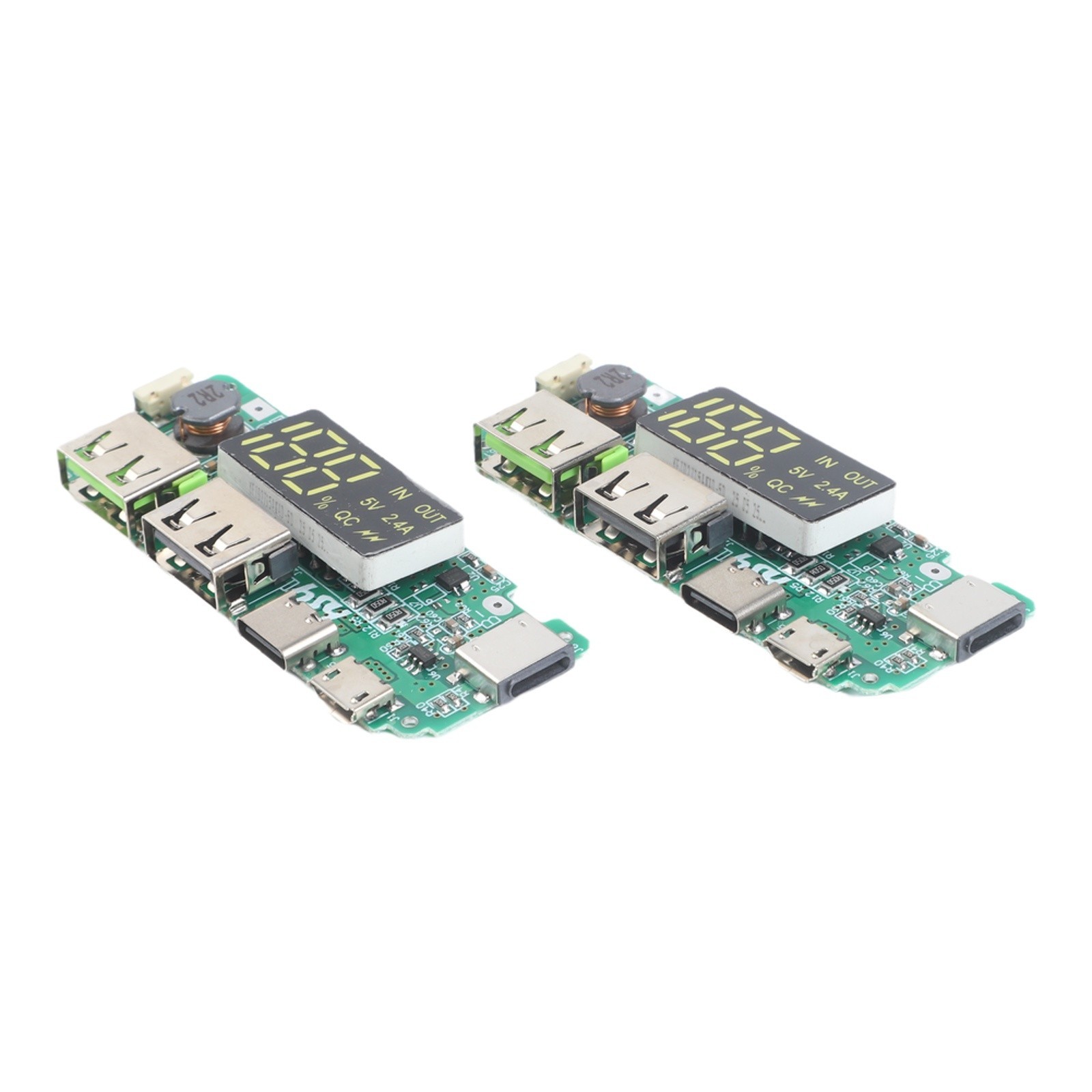 Li-ion Charger Dual USB Ports Digital LED Display For Lithium Batteries