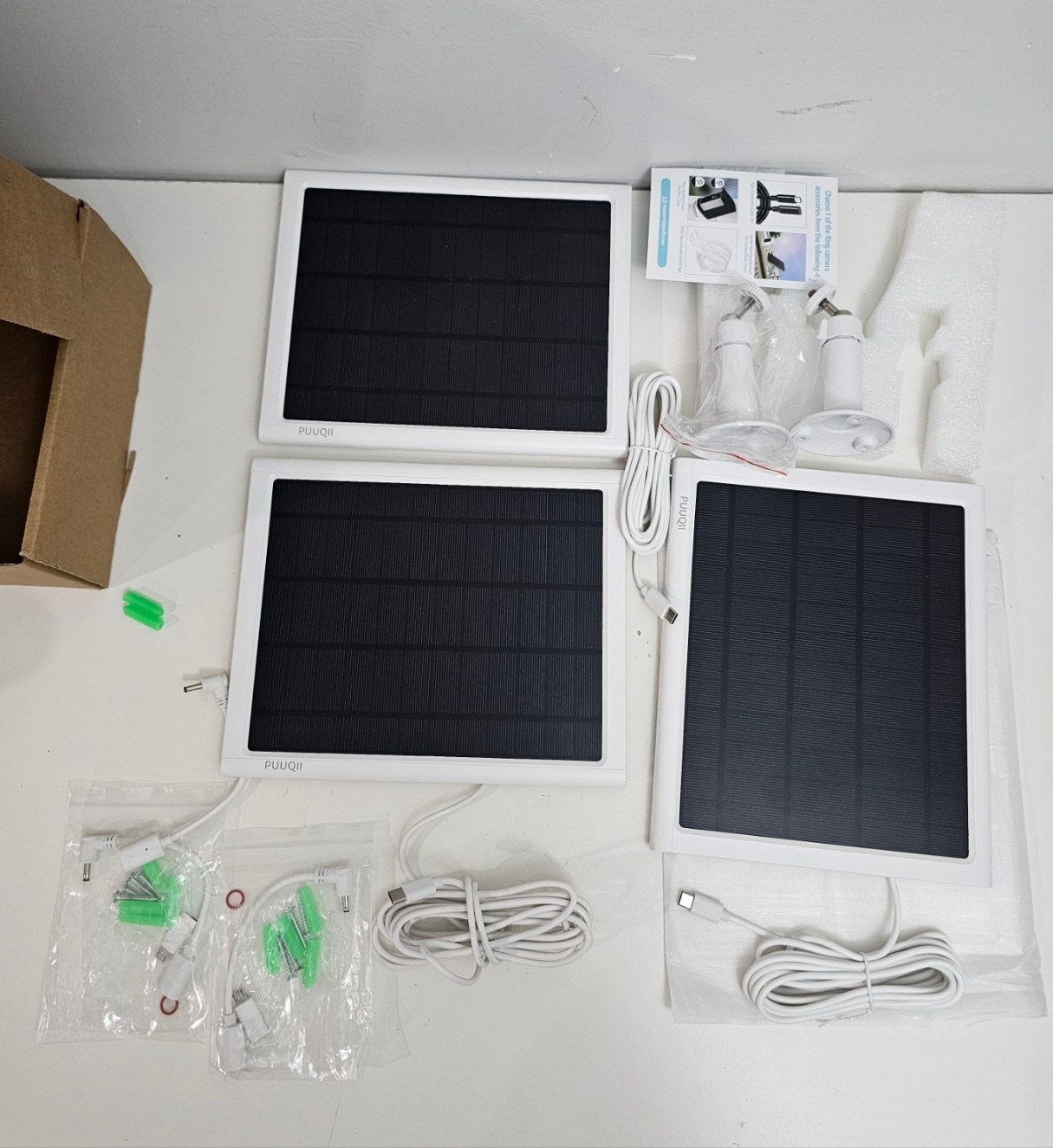 8W Solar Panel for Ring Camera, 3-Pack Solar Panel Charger Compatible with Ring