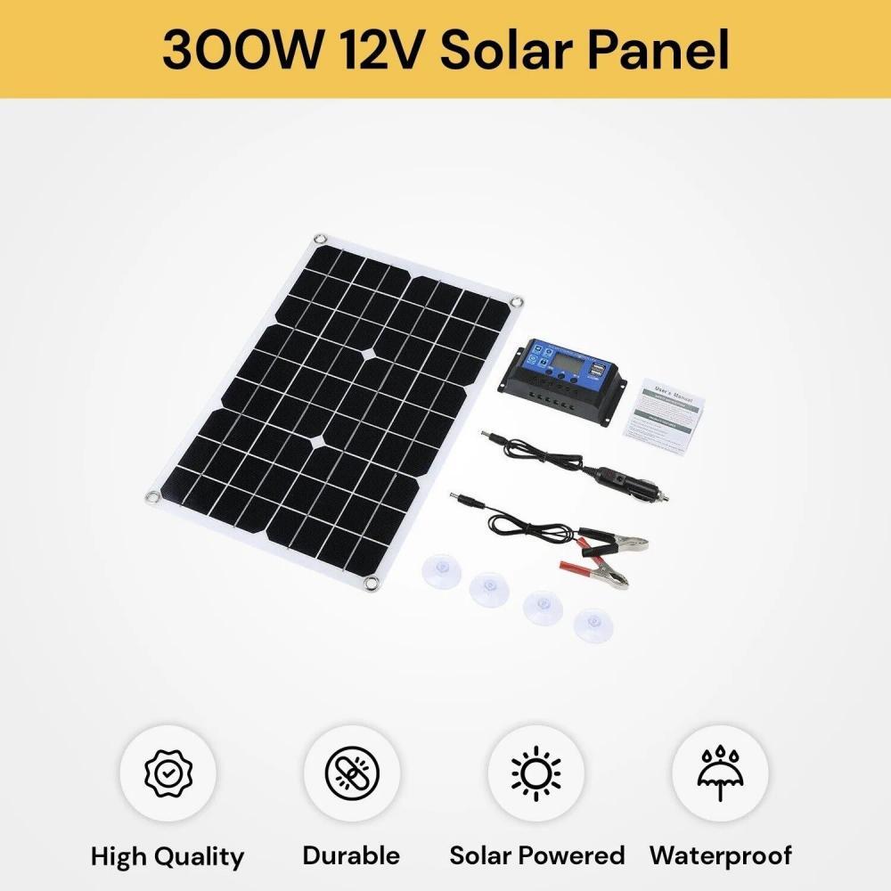 Electricity 300w Energy System Solar Panel Kit Monocrystalline Waterproof US