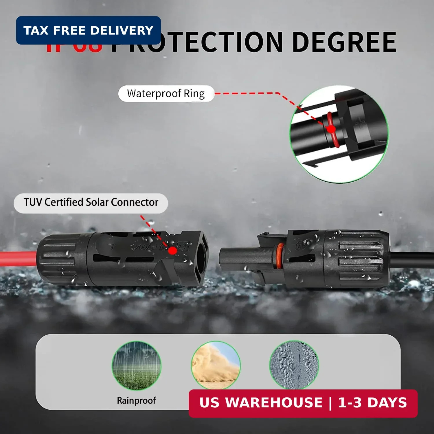 16.5Ft Solar to XT60i Extension Cable Compatible with EF Ecoflow Delta/River Ser