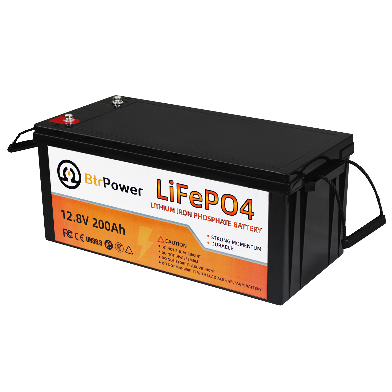 12 Volt 200Ah LiFePO4 Lithium Battery With 100A BMS for Marine RV Solar System