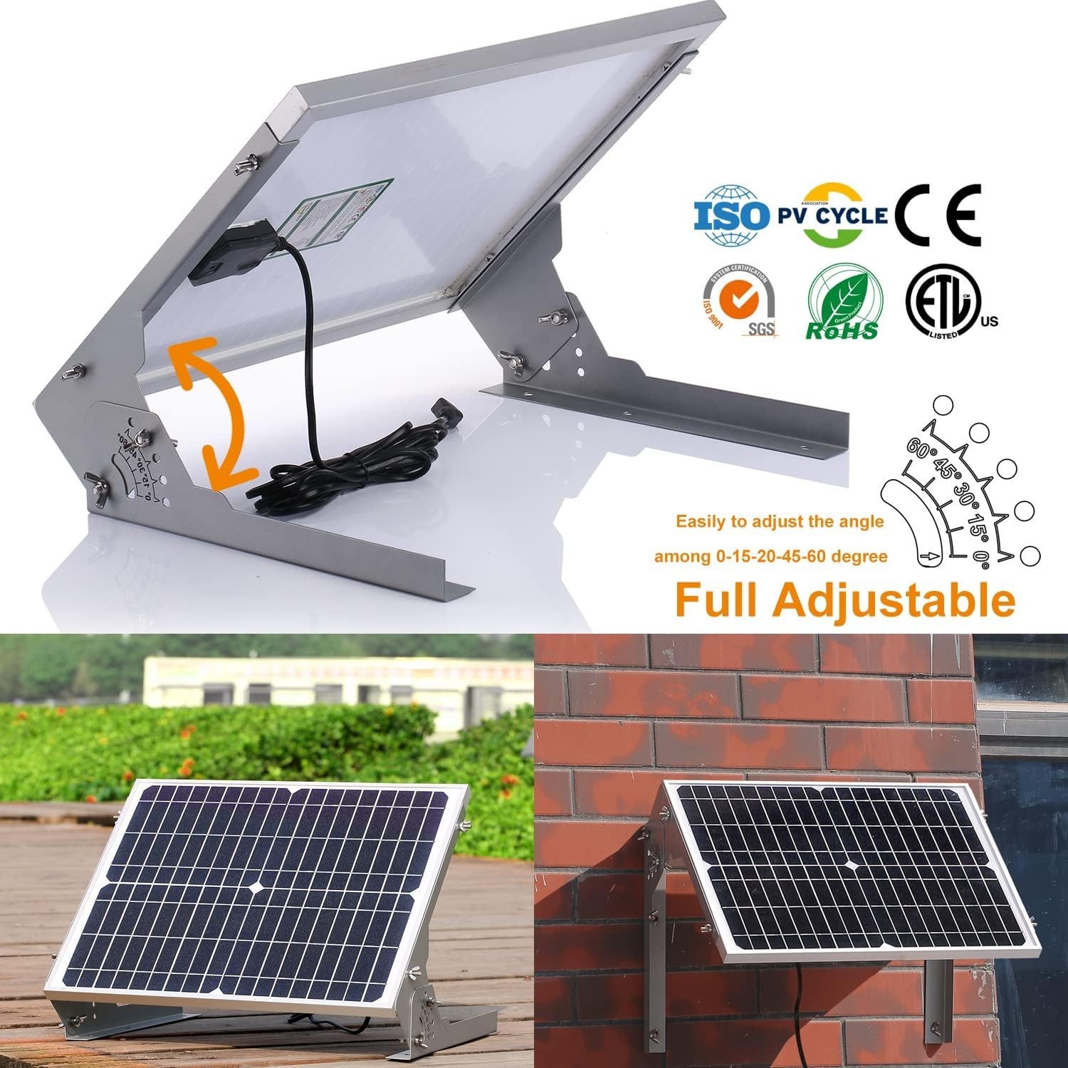 Smart 20W Solar Battery Charger for Car Boat RV