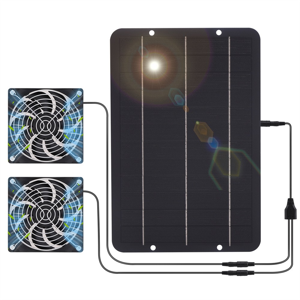 12V Solar Exhaust Fan Kit,Waterproof Ventilation Fan for Chicken Coop Pet House