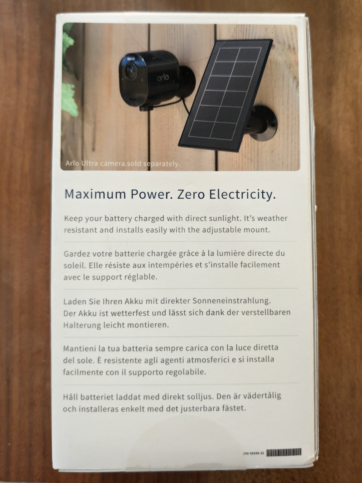 Arlo Solar Panel Charger VMA5600B Black