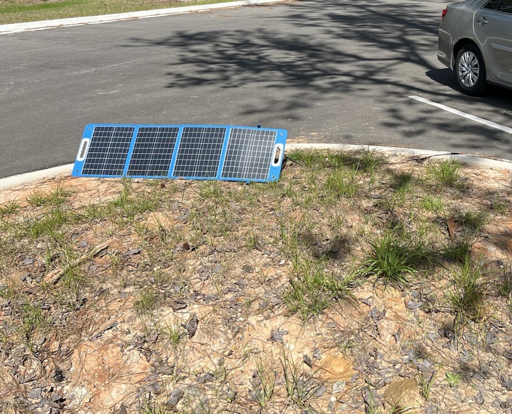 GoSun 100watt Folding Portable Solar Panel. Kickstand Feet and Hanging Grommets