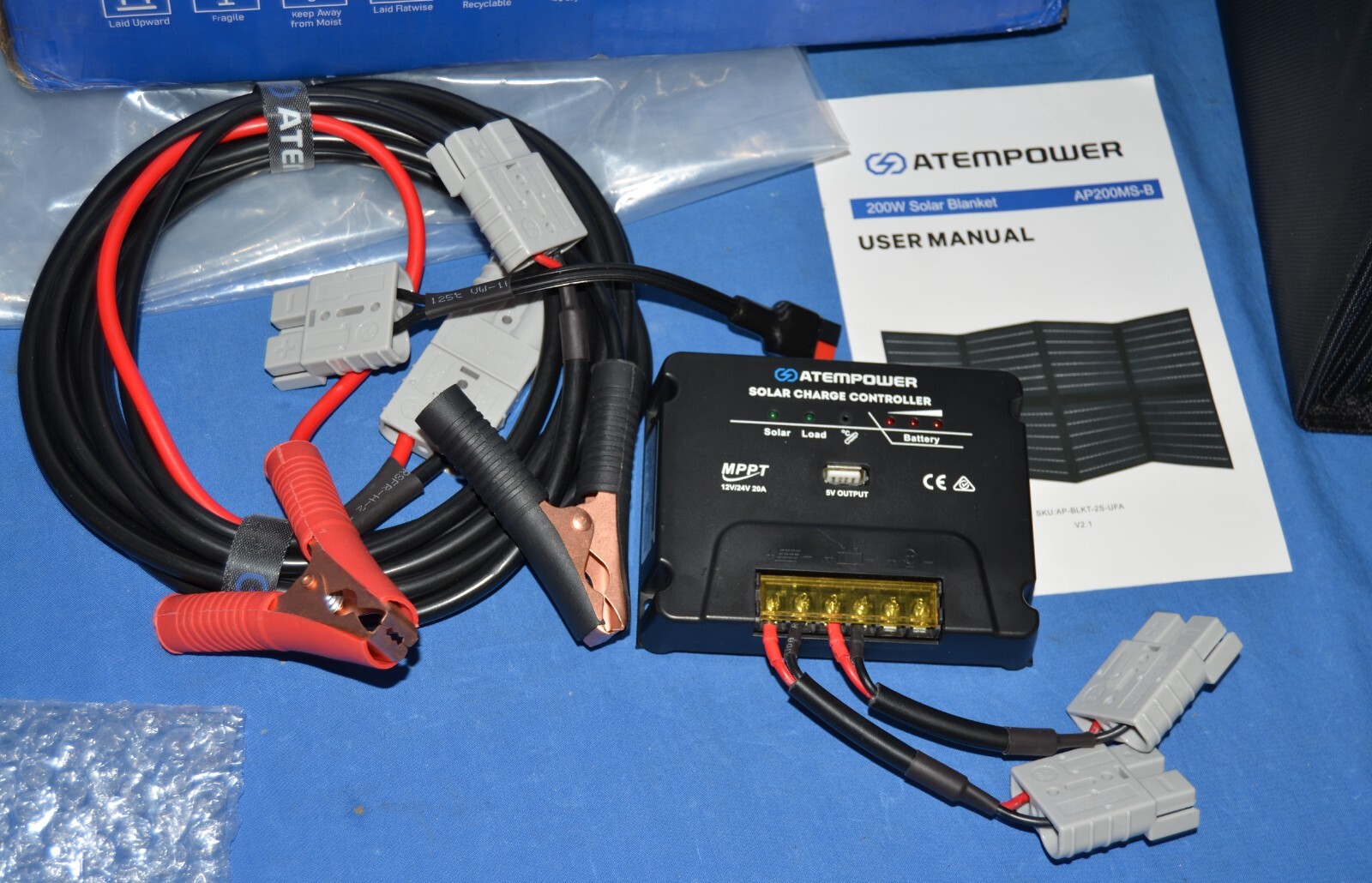 ATEM POWER 200W Portable Solar Blanket Model AP200MS-B