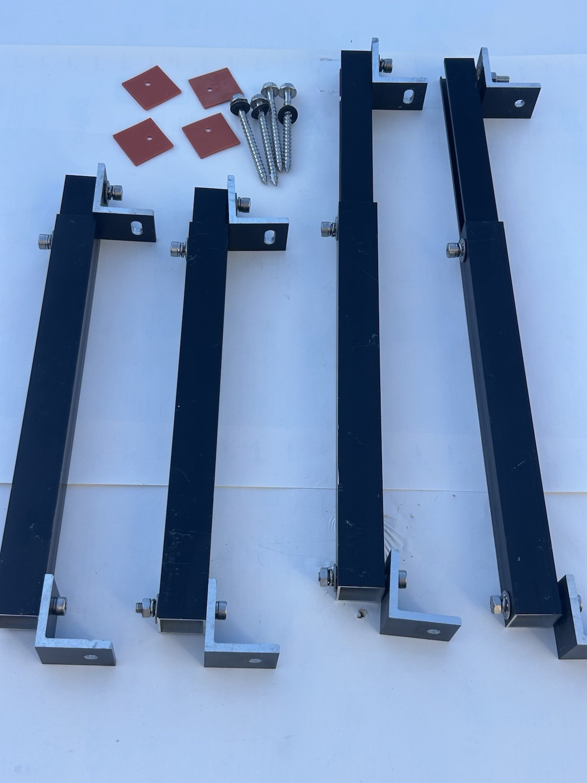 Adjustable Solar Panel Mount Brackets,with Tilt Legs on Flat Surface for RV,Roof