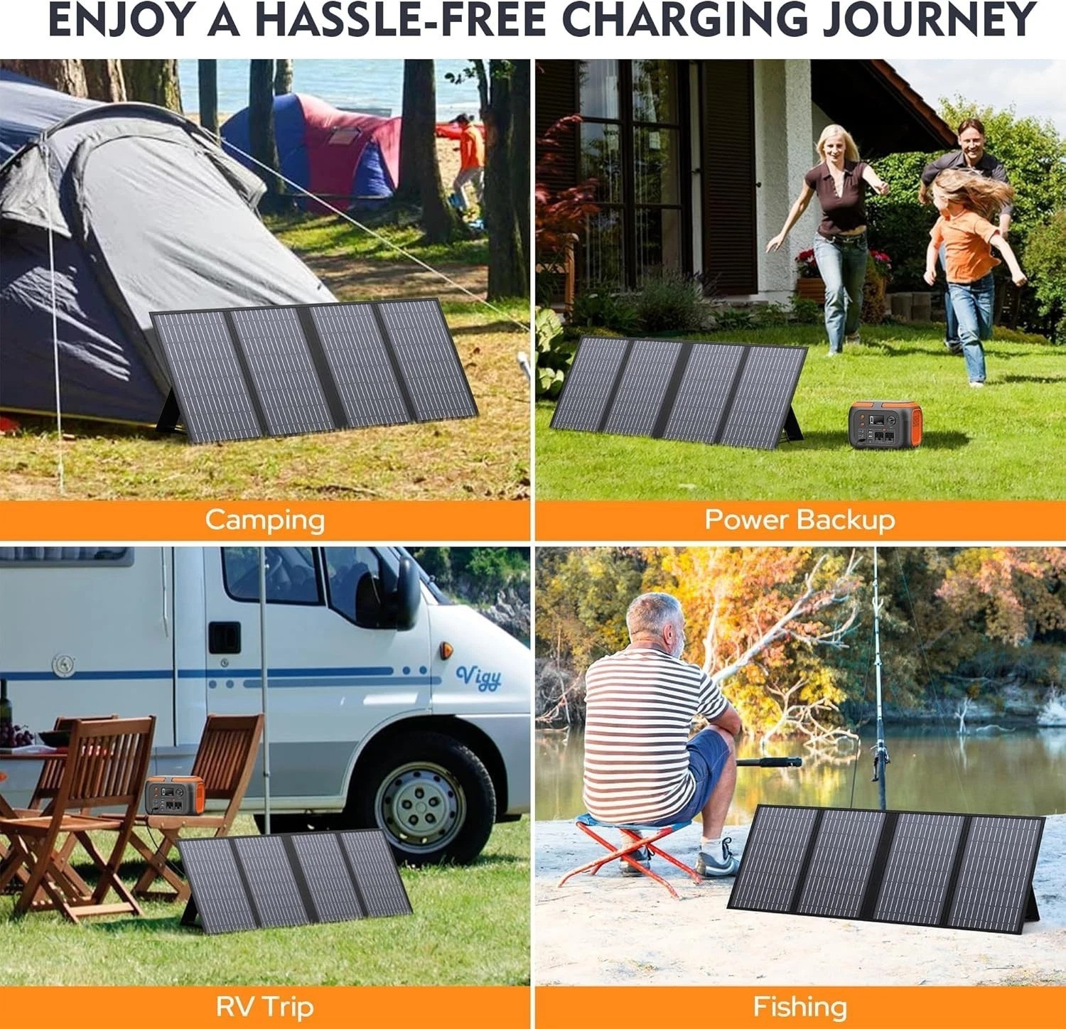 Portable 60W Solar Charger with 18V DC for Solar Generators & Travel Adventurers