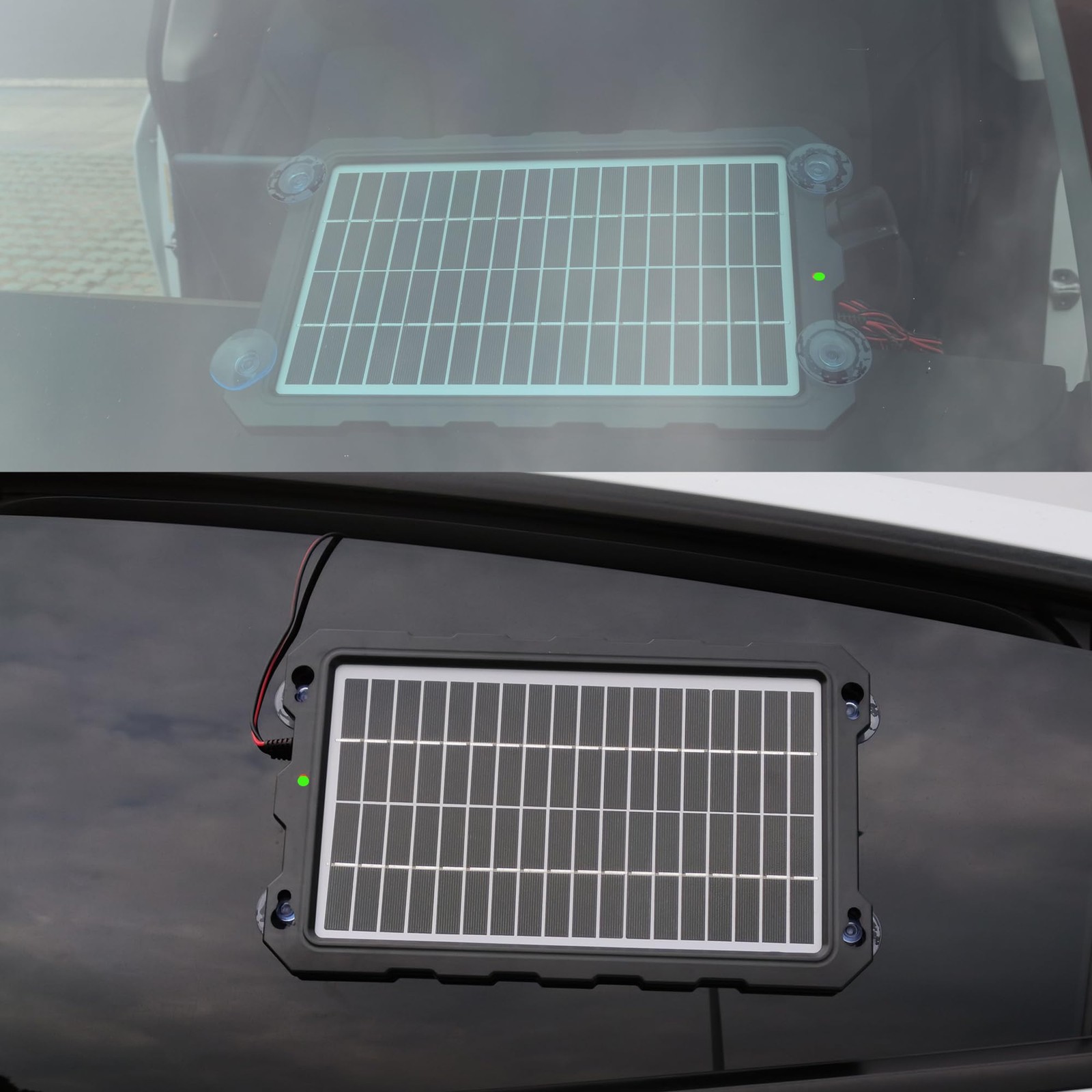 SUNAPEX 12V Solar Trickle Charger – Waterproof 10W Solar Battery Maintainer f…
