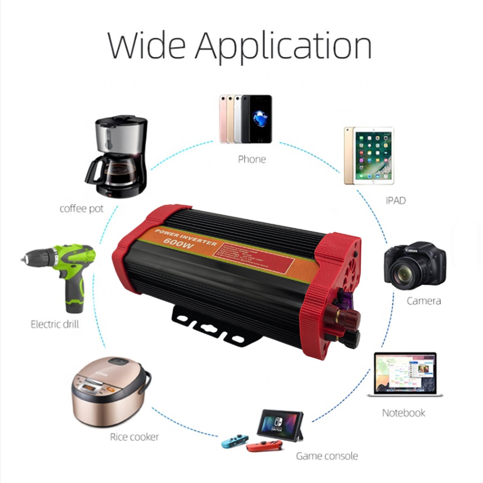 600W 12V to 110V/220V Solar System Combination Inverter Kit Solar 30A Controller
