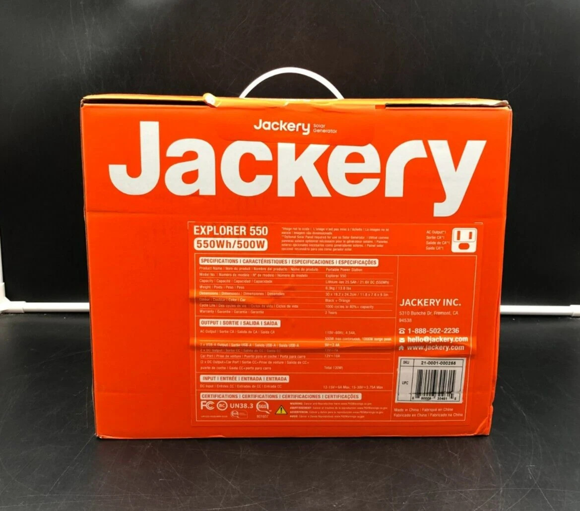 Jackery Explorer 550 Portable Power Station 550W Solar Generator – FREE SHIPPING