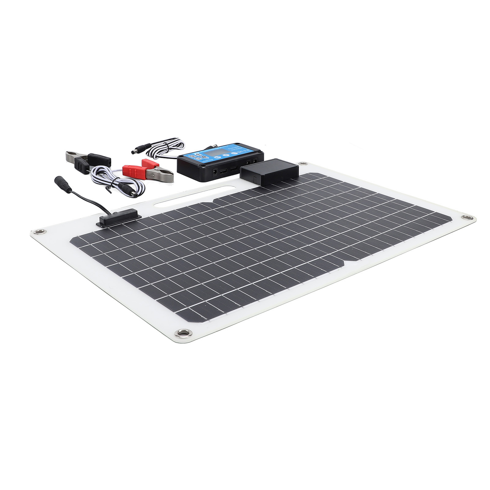 Solar Panel Battery Charger 100W Monocrystalline Silicon 12V 24V Dual USB 100