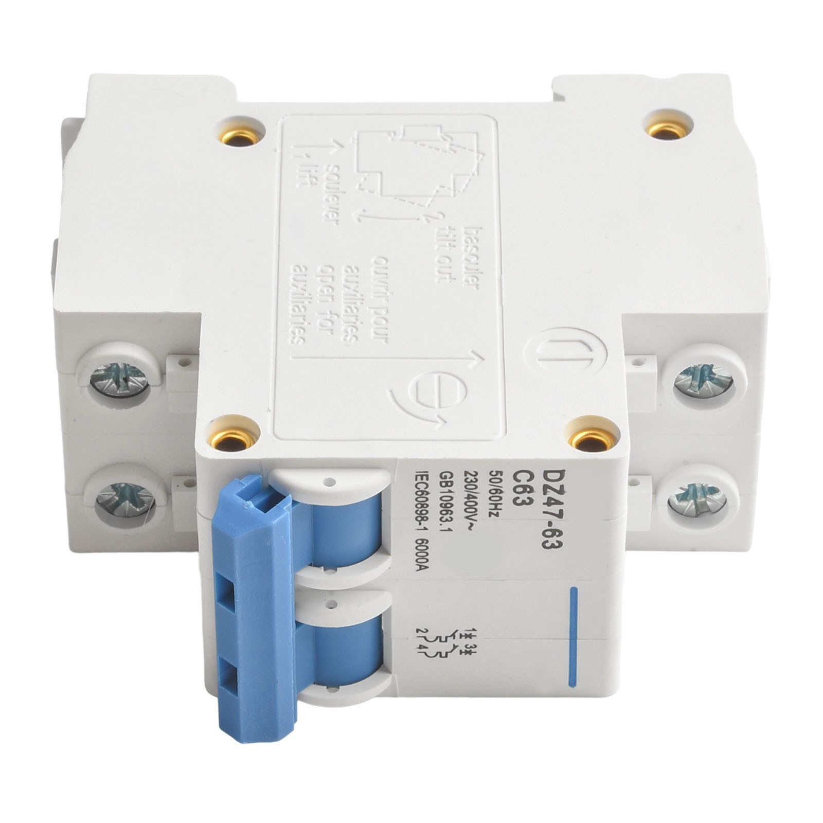 Circuit Breaker Air Switch Overcurrent Trip Type-C 16A/20A/32A/63A 2 P 220V