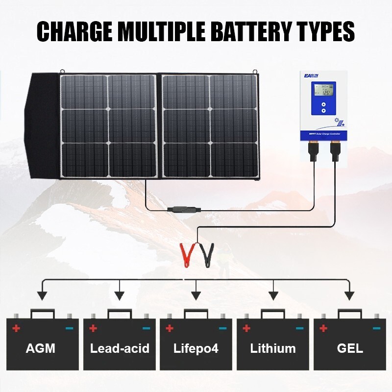 18V 160W 100W Foldable Solar Panel Portable High Efficiency RV Outdoor Camping