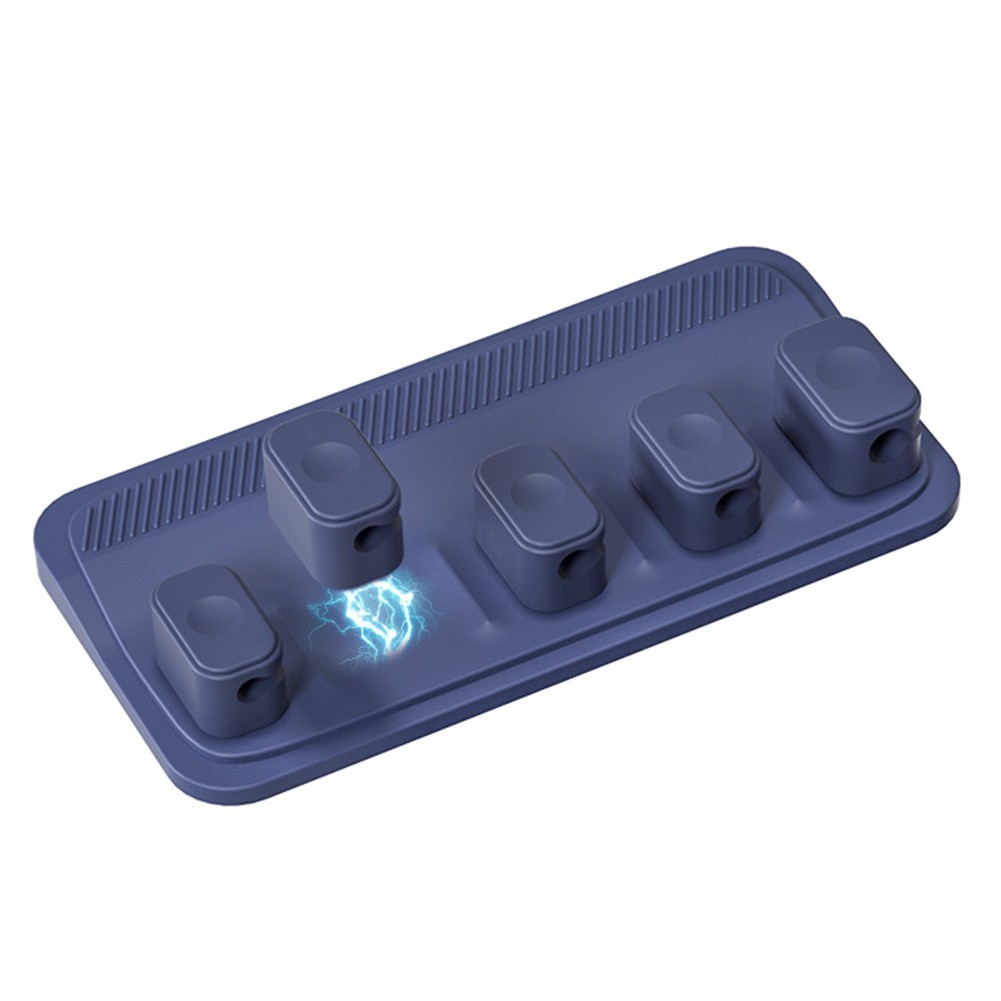 Desktop Magnetic For Cable Tie Solution Featuring Five Organized Clips