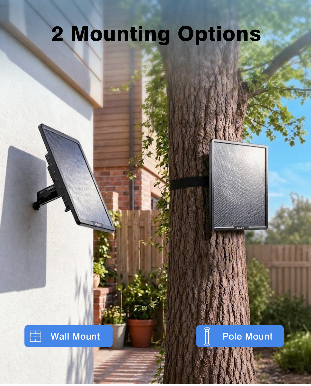 25000mAh 20W Solar Panel Kit 360° Mount for Security Trail Cameras WIFI Bridge