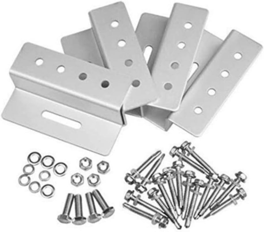 4 Sets of Durable Aluminum Solar Panel Roof Brackets for RV & Yacht Installation