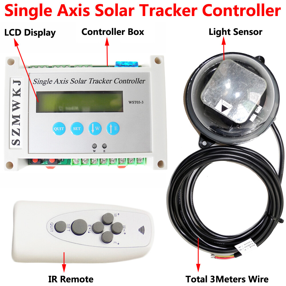 LCD Single/Dual Axis Solar Panel Tracker Controller W/ Relay Extension Module SJ
