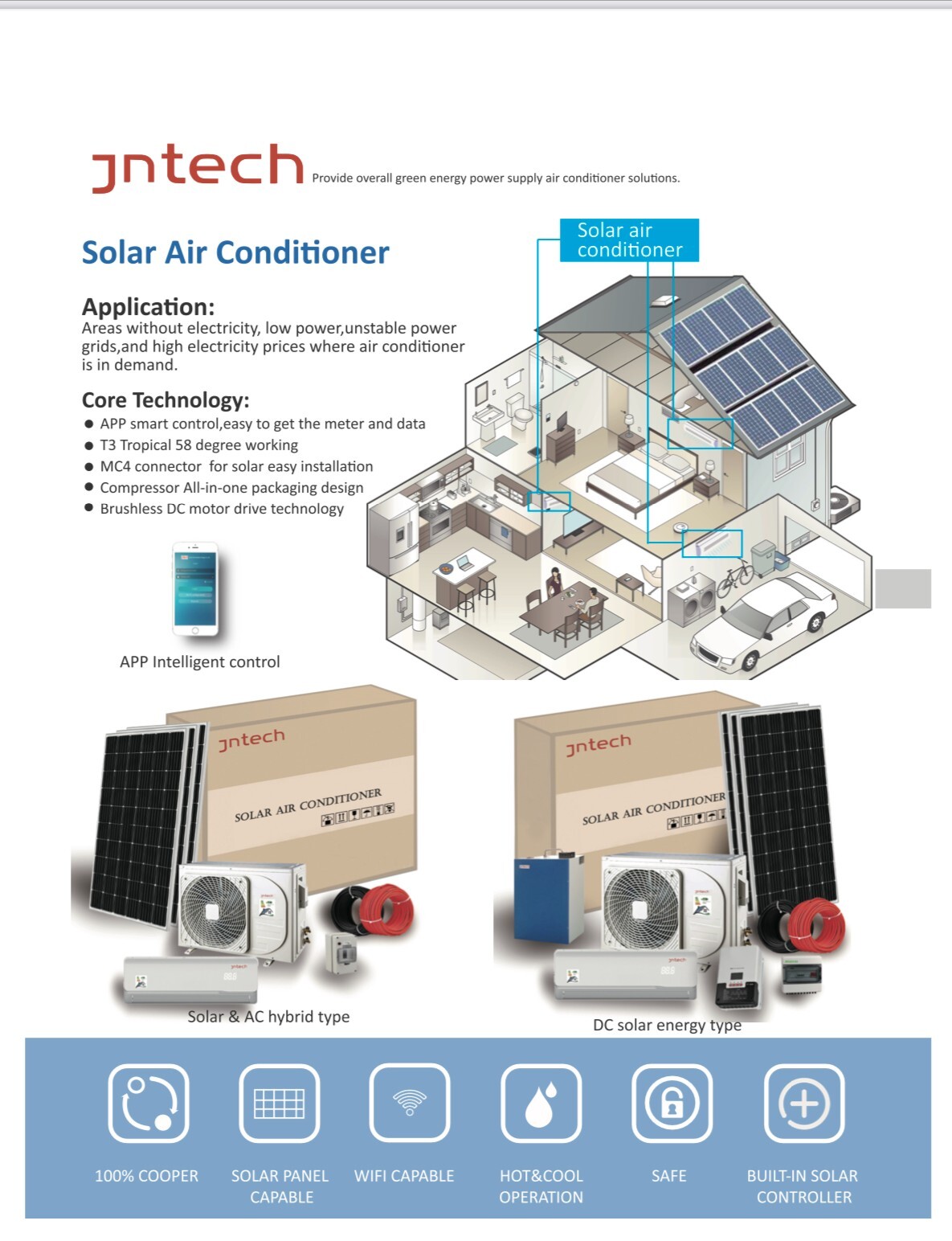 SOLAR HYBRID MINI SPLIT AIR CONDITIONING SYSTEMS 12k 18k 24k