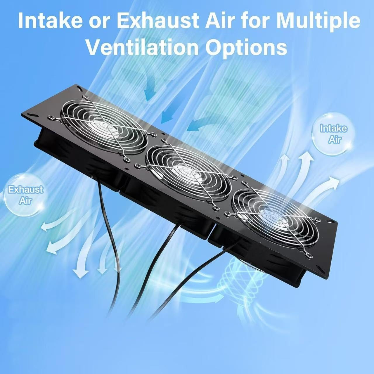 Fanspex Solar 3 Fan Kit, Waterproofed Solar Powered Fans for Outdoor Chicken Coo