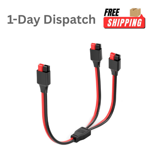 ELFCULB Anderson Y Splitter Cable 12AWG 1FT for Solar Generator Power Station