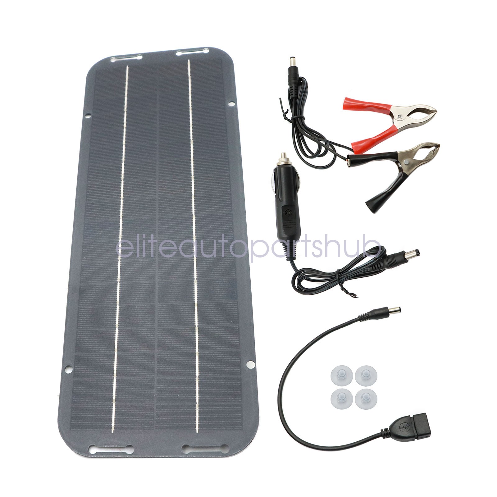 30W Solar Panel 12V Trickle Charger Battery Charger Kit Maintainer Car Boat RV