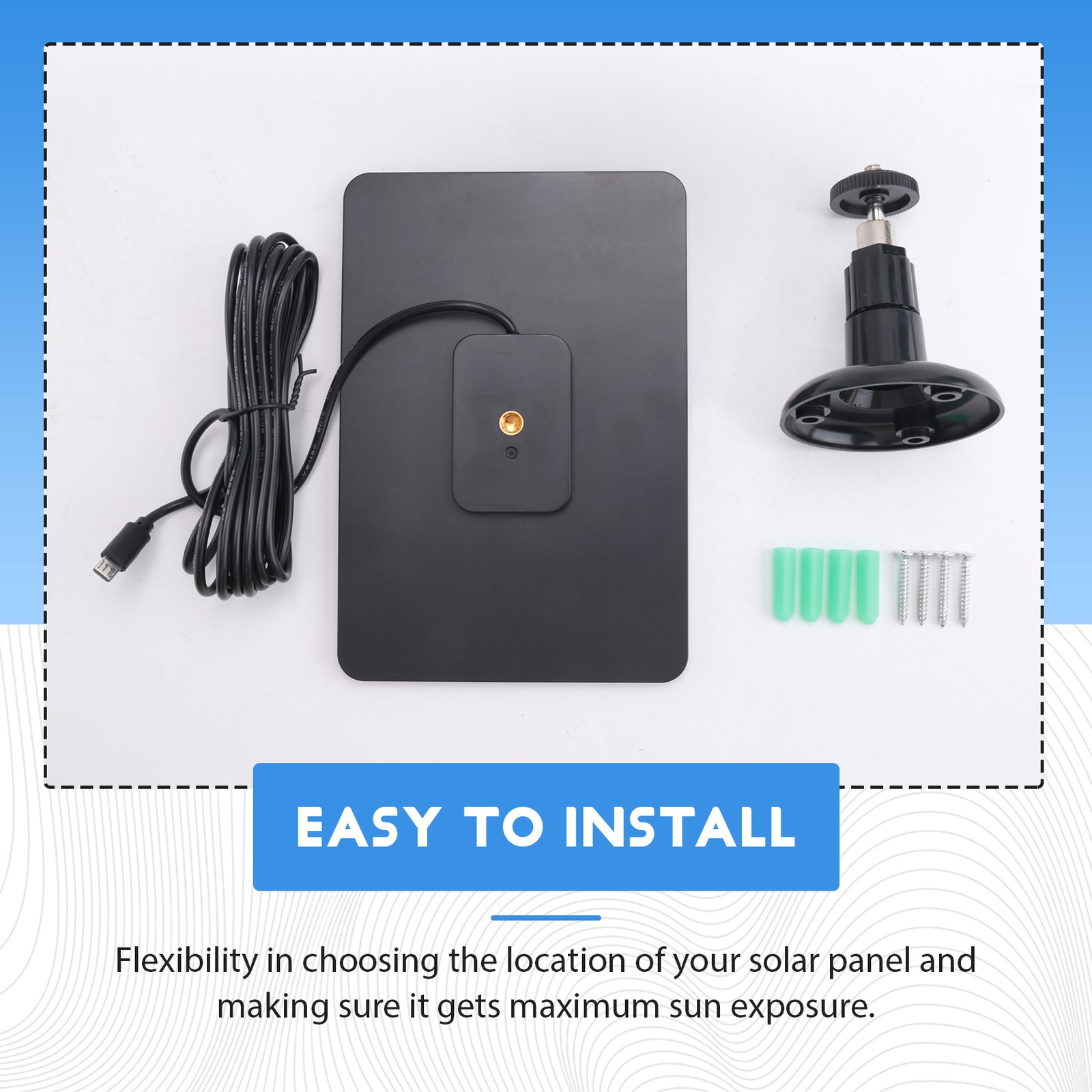 10W Solar Panel for Home Security Camera Solar Cells Powered with9445