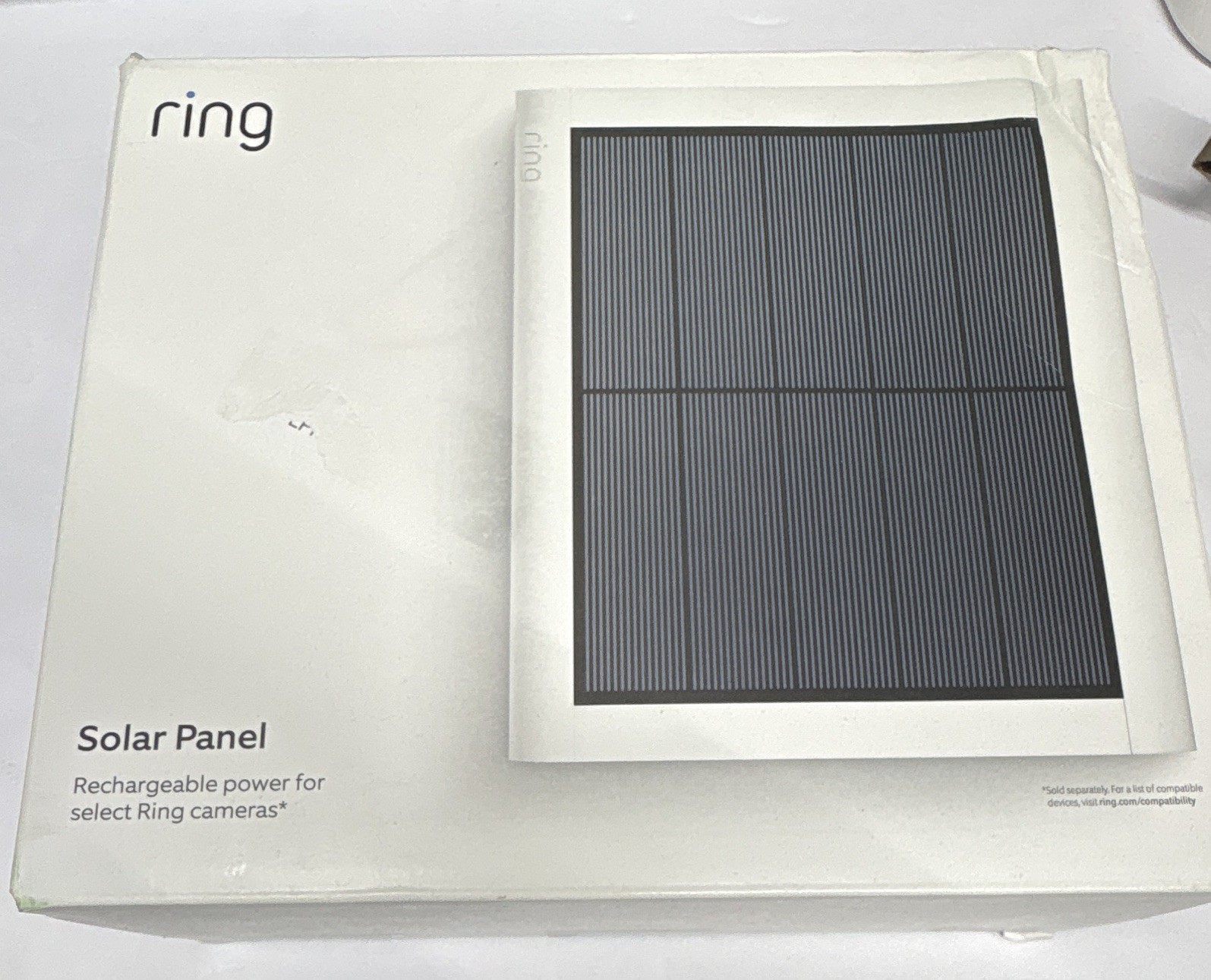 Ring Solar Panel 5 VDC Weatherproof Mountable Polycrystalline Off-Grid White
